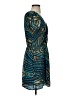 Collective Concepts 100% Polyester Print Teal Cocktail Dress Size S - photo 4
