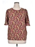 Pleione 100% Polyester Pink Short Sleeve Blouse Size XL - photo 1