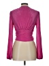 Almost Famous 100% Polyester Pink Long Sleeve Blouse Size L - photo 2