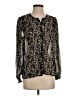 Paige 100% Silk Black Long Sleeve Silk Top Size S - photo 1