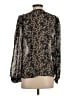 Paige 100% Silk Black Long Sleeve Silk Top Size S - photo 2