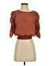 Paper Crane 100% Polyester Brown 3/4 Sleeve Blouse Size S - photo 1
