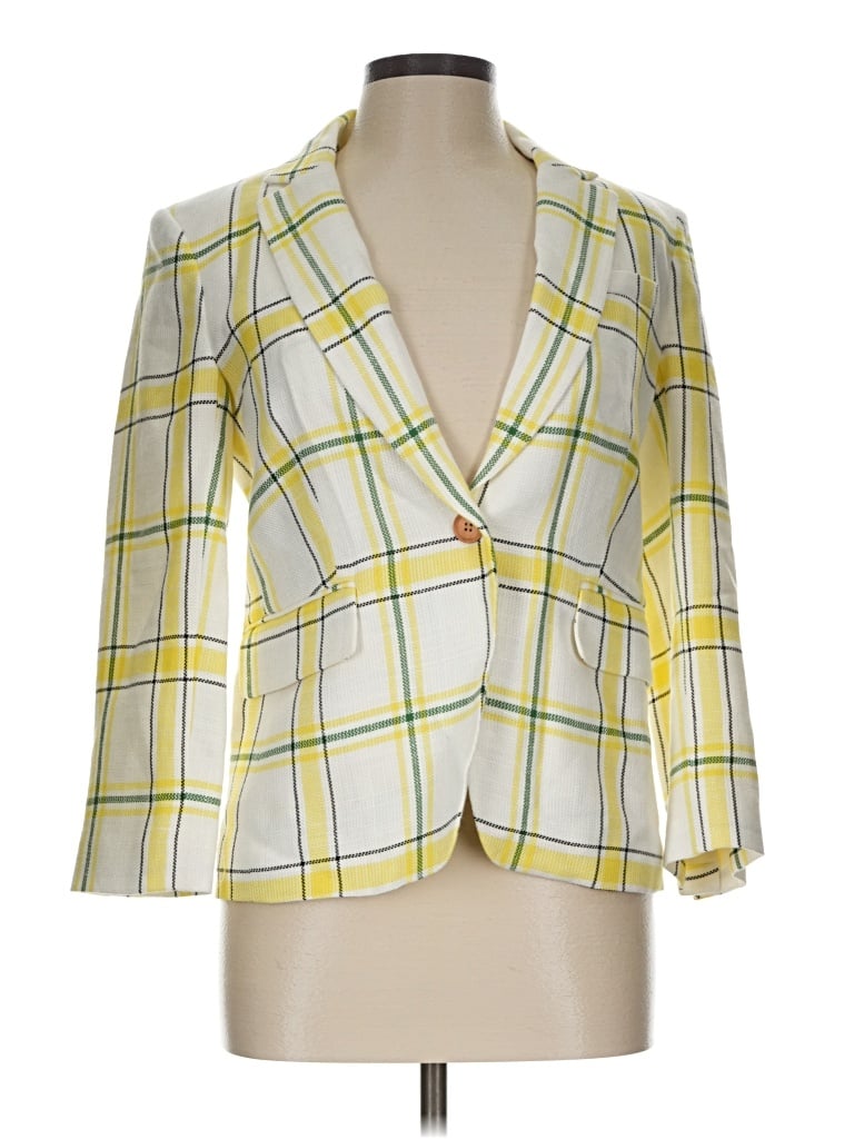 Pre-owned Veronica Beard Blazer Jacket In Yellow