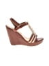 Cynthia Vincent 100% Leather Brown Wedges Size 9 1/2 - photo 1