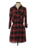 Xtaren Plaid Red Casual Dress Size S - photo 1