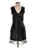 Addison 100% Rayon Metallic Black Cocktail Dress Size S - photo 1