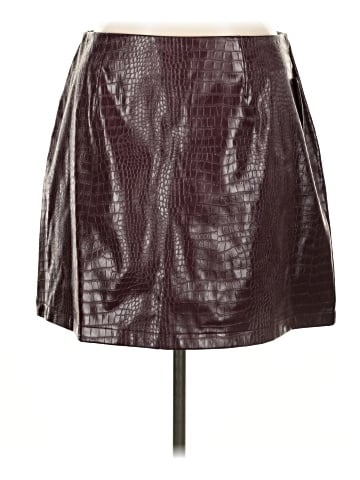 Bold Elements Faux Leather Skirt (view 1)