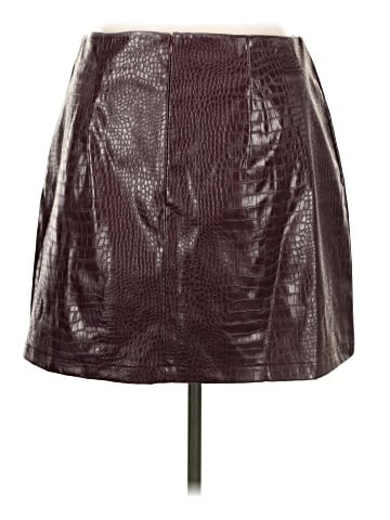 Bold Elements Faux Leather Skirt (view 2)