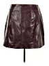 Bold Elements 100% Polyester Metallic Burgundy Faux Leather Skirt Size XL - photo 2