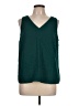 Nine West 100% Polyester Green Sleeveless Blouse Size L - photo 1
