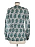 Tory Burch 100% Cotton Multi Color Teal Long Sleeve Blouse Size 6 - photo 2