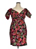 ASOS Paisley Red Cocktail Dress Size 14 - photo 1