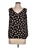 T Tahari 100% Polyester Black Sleeveless Blouse Size L - photo 1