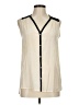 SW3 Bespoke Ivory Sleeveless Blouse Size M - photo 1