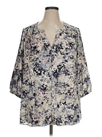 Rose + Olive 3/4 Sleeve Blouse (view 1)