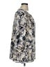 Rose + Olive 100% Polyester Floral Gray 3/4 Sleeve Blouse Size 1X - photo 4