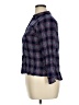 Westport 100% Rayon Plaid Blue Long Sleeve Blouse Size XL Petite - photo 5