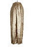 Unbranded 100% Polyester Metallic Gold Casual Pants Size L - photo 1