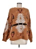 Mi ami Print Brown Pullover Sweater Size M - photo 1