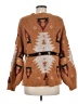 Mi ami Print Brown Pullover Sweater Size M - photo 2