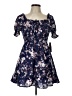 Blush Floral Blue Casual Dress Size L - photo 1