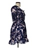 Blush Floral Blue Casual Dress Size L - photo 4