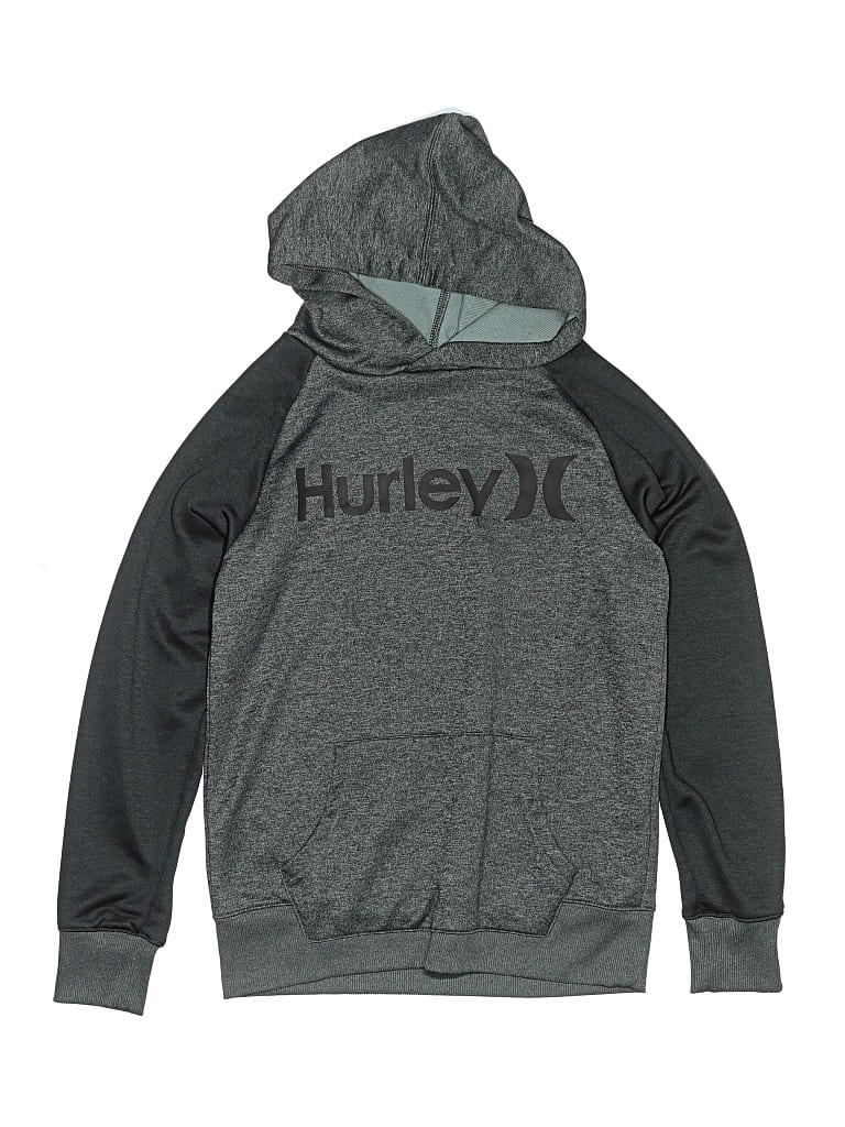 Pre-owned Hurley Kids' Pullover Hoodie In Gray