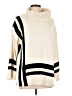 T by Talbots Stripes Ivory Turtleneck Sweater Size L - photo 1