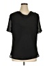 Amanda Smith 100% Acetate Black Short Sleeve Top Size 16 - photo 1