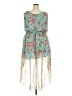 Chesley 100% Polyester Floral Teal Casual Dress Size 3X - photo 2
