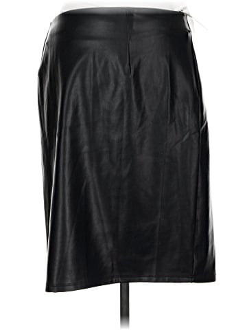 Hatch Faux Leather Skirt (view 2)