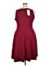 POSESHE Solid Burgundy Cocktail Dress Size 2X - photo 2