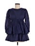Theme 100% Cotton Blue Casual Dress Size 14 - photo 1