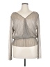 BCX 100% Polyester Silver Long Sleeve Top Size XL - photo 1