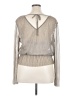 BCX 100% Polyester Silver Long Sleeve Top Size XL - photo 2