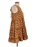 Blu Pepper Polka Dots Brown Casual Dress Size L - photo 4