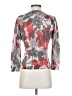 Garnet Hill 100% Wool Floral Silver Wool Pullover Sweater Size S - photo 2