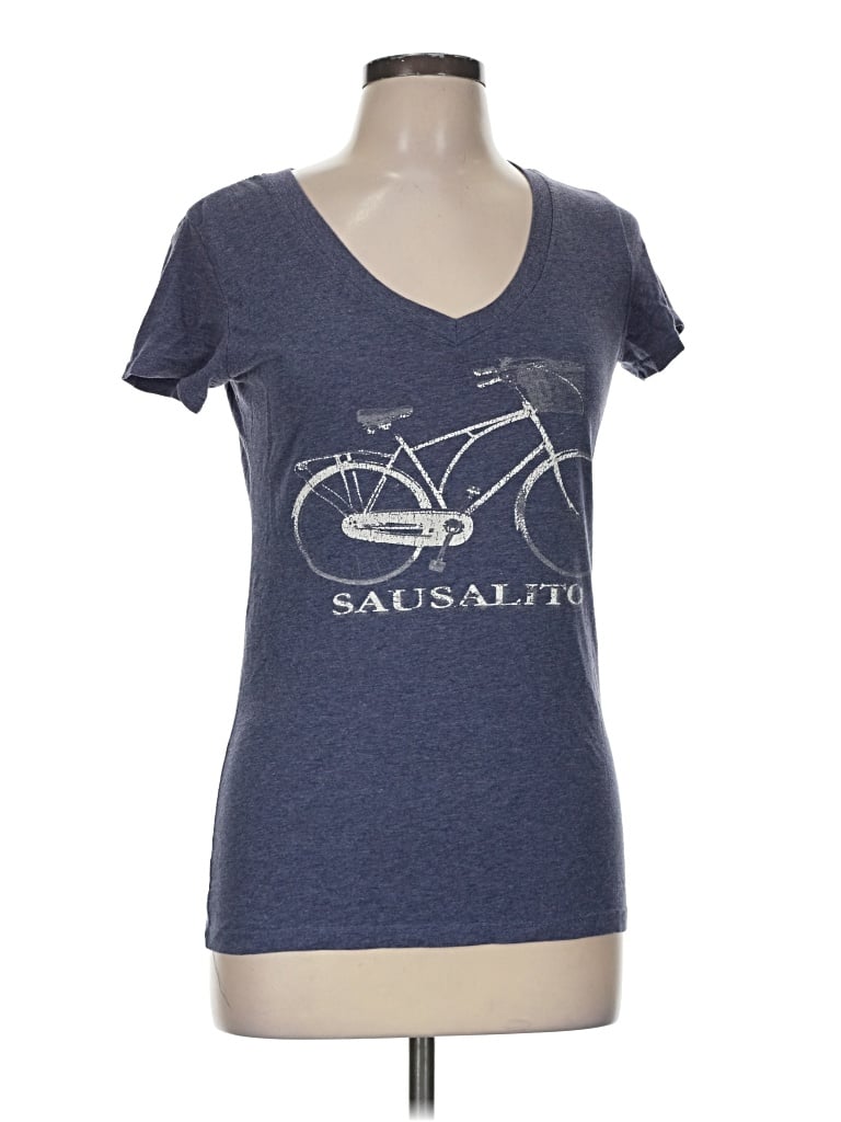 Pre-owned Unbranded Short Sleeve T-shirt In Blue