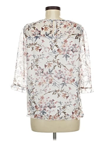 Allegra K 3/4 Sleeve Blouse (view 2)