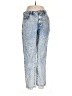Princess Polly 100% Cotton Hearts Blue Jeans Size 8 - photo 1