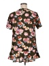 Pleione Floral Brown Short Sleeve Blouse Size XL - photo 2