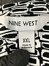 Nine West 100% Polyester Print Silver Short Sleeve Blouse Size XXL - photo 7