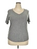 Jennifer Lopez Gray Short Sleeve Top Size XXL - photo 1