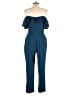 Adelyn Rae Solid Blue Jumpsuit Size L - photo 2