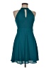 Express Outlet 100% Polyester Solid Teal Cocktail Dress Size 6 - photo 1