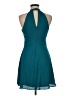 Express Outlet 100% Polyester Solid Teal Cocktail Dress Size 6 - photo 2