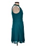 Express Outlet 100% Polyester Solid Teal Cocktail Dress Size 6 - photo 4