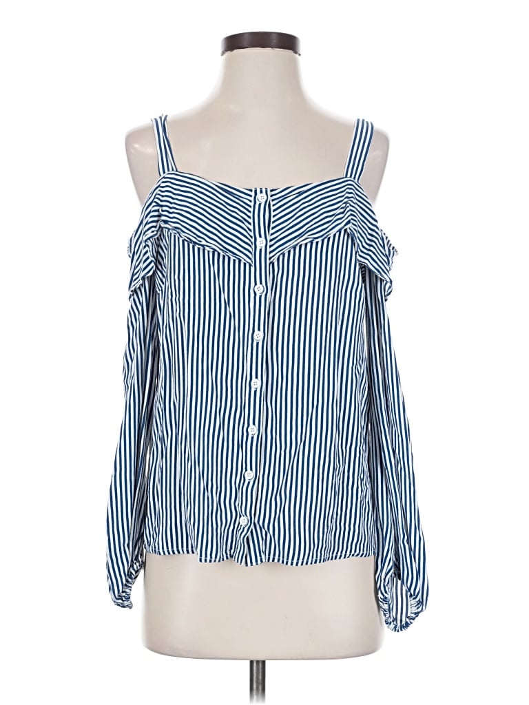 Pre-owned Bebe Sleeveless Blouse In Blue