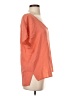 Joie 100% Silk Orange Short Sleeve Top Size S - photo 4