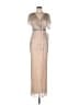 Mac Duggal 100% Polyester Tan Cocktail Dress Size 6 - photo 1